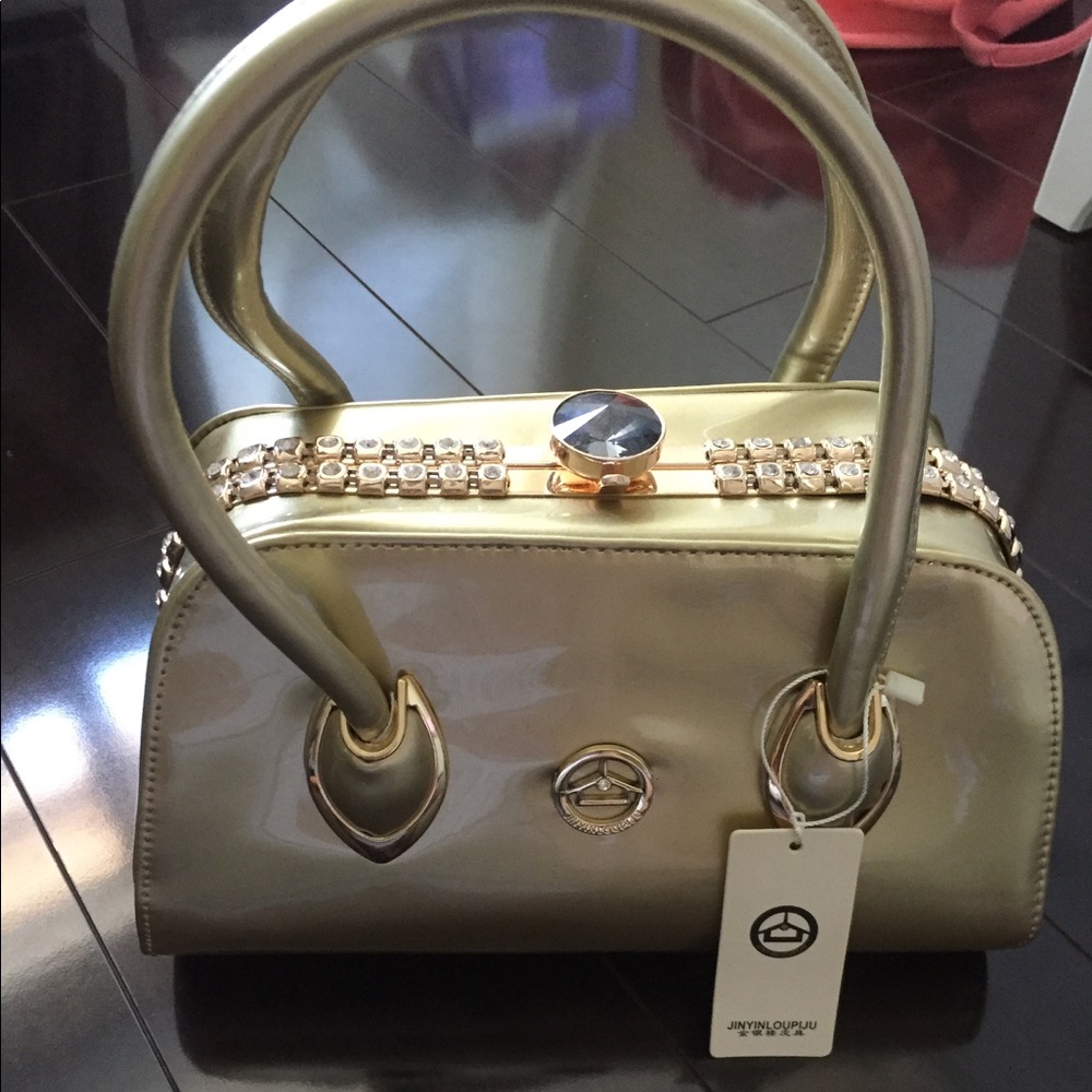 💛Gold Evening Shoulder Bag with Shoulder Strap💛